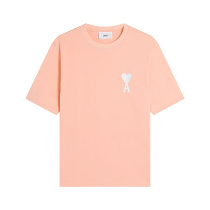 T-shirt Saumon à petit logo ami de cœur blanc