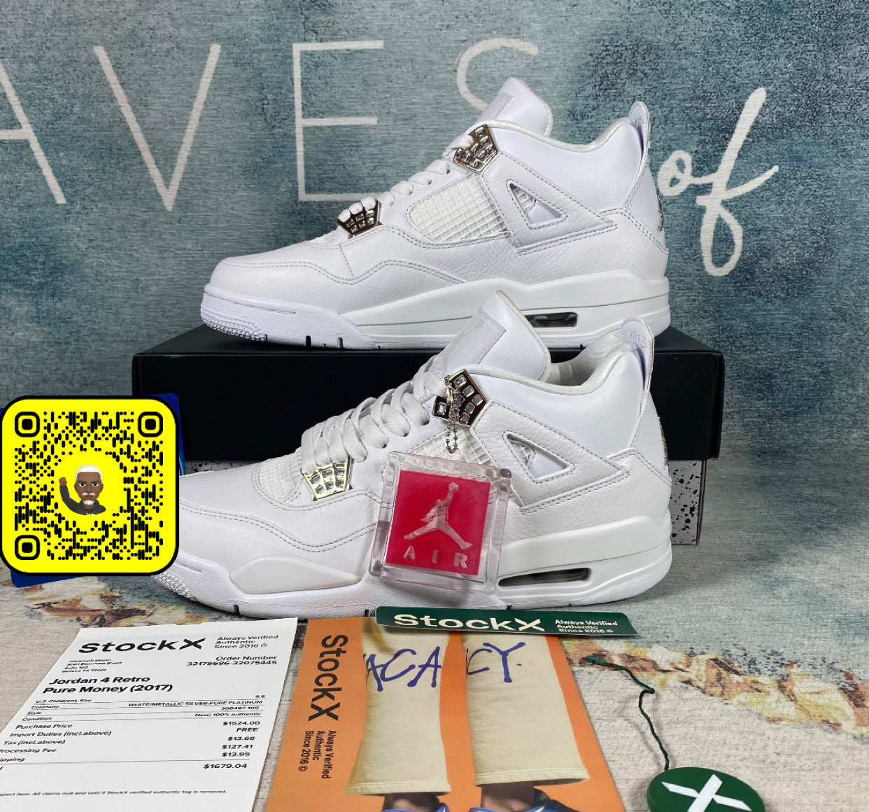 Aj4 Pure Money 1:1 STOCK X AUTHENTICATION ✔️