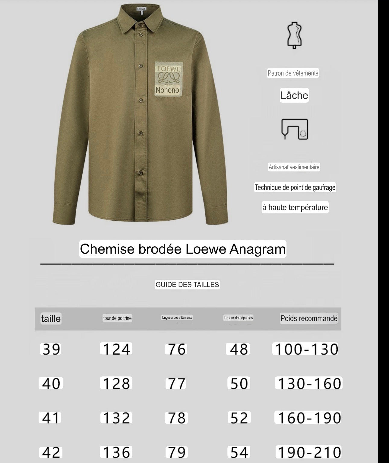 Chemise Loew en coton noir 10/10