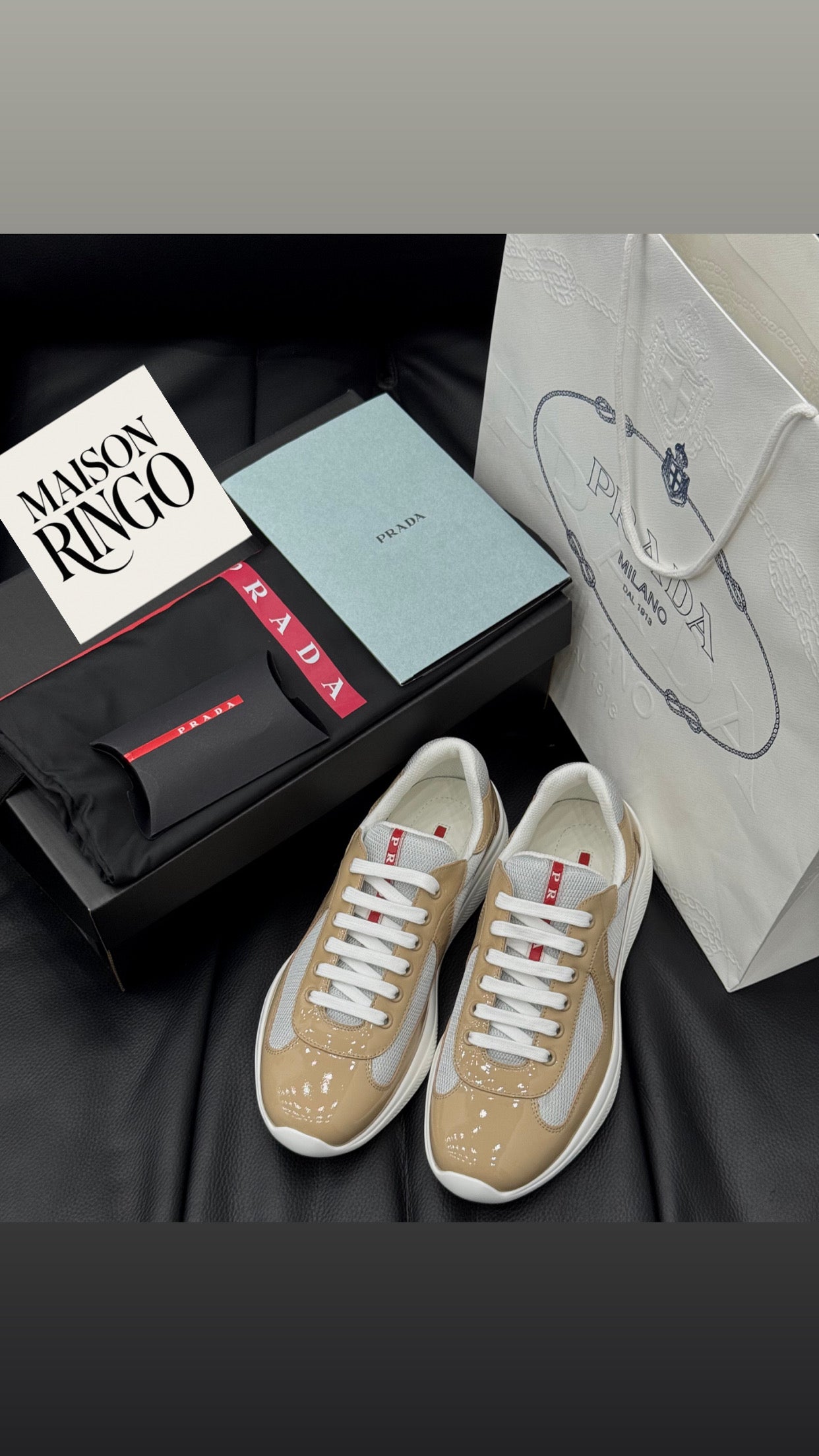 Sneakers Prd America ´ s Cup  Beige  tissu bike lisse 10/10 V3S