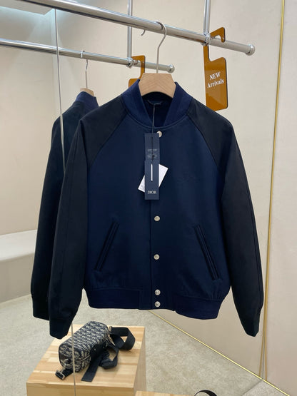 Blouson CD Varsity cuir d’agneau