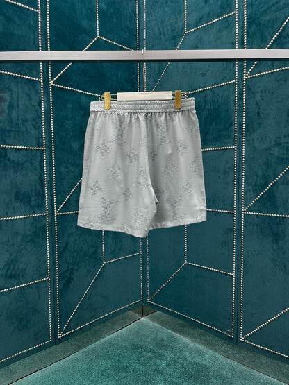 Seidenshorts mit LV-Monogramm-Print