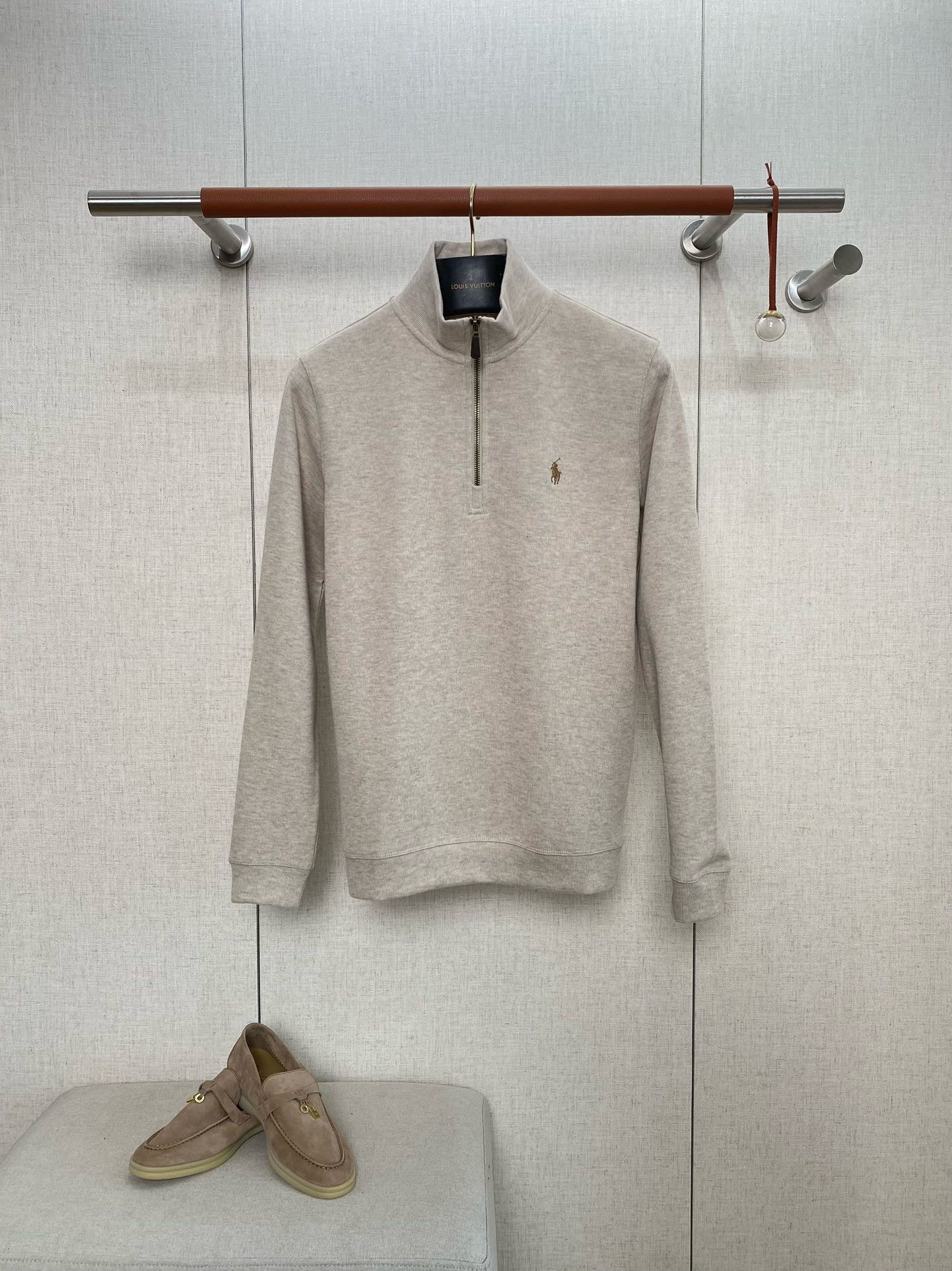 Sweat zippe gris Ralph
