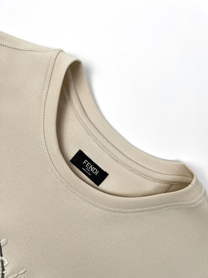 Beiges, übergroßes FF-T-Shirt