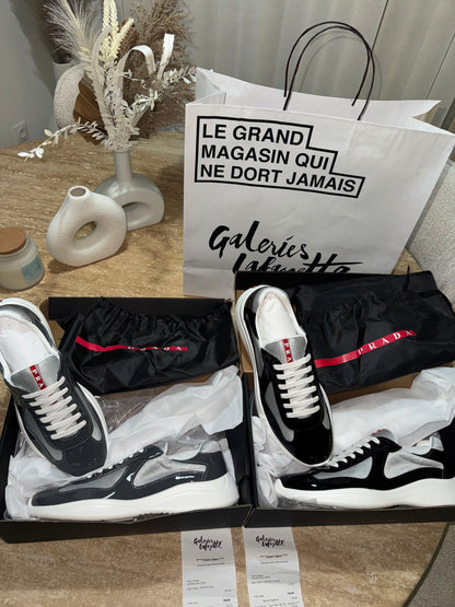 Sneakers Prd America ´ s Cup  noir et blanc  tissu bike lisse 10/10