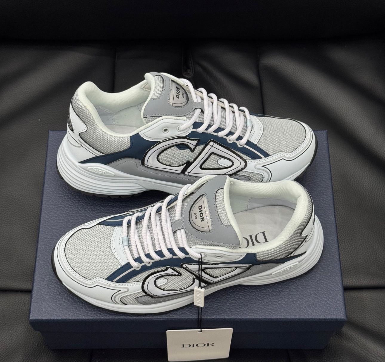 SNEAKERS B30 V3S 2025 💡 VERSION BIEN LISSE Sneaker B30 Countdown Maille technique blanc bleu tissu technique FACTURE PACKAGING COMPLET MODÈLE POUSSÉ