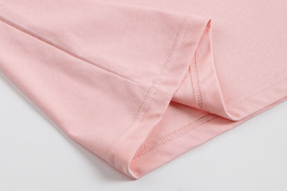 T-shirt rose à logo ami de cœur rose