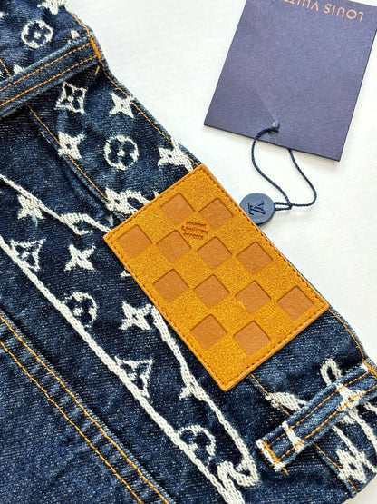 Pantalon droit Monogram en denim lv
