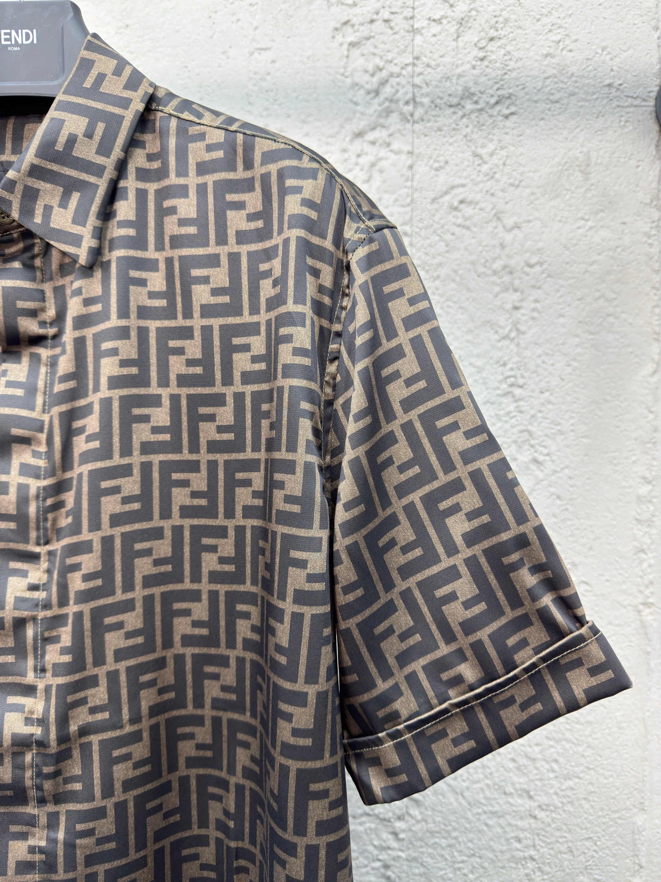 Chemise soie marron FF