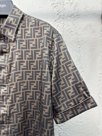 Chemise soie marron FF