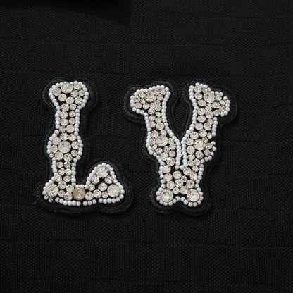 Schwarzes LV-Poloshirt