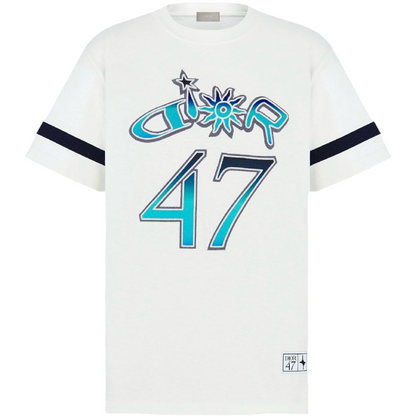 T shirt Cd bleu blanc 47