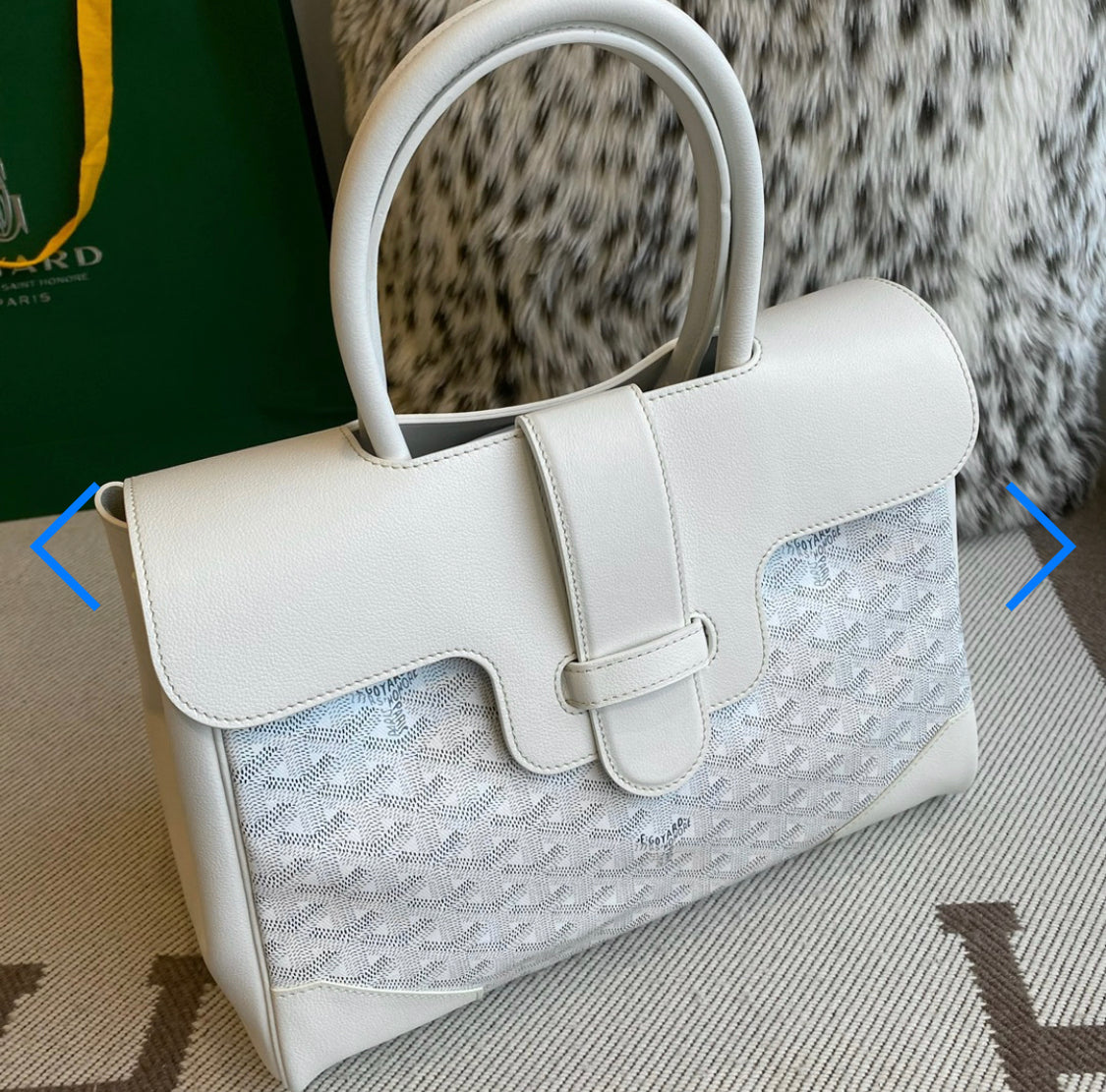 Sac cabas Saigon white facture