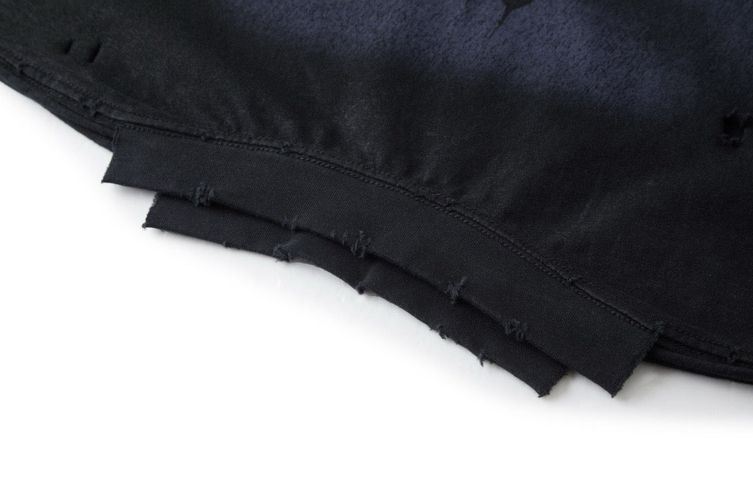 T-SHIRT UPSIDE DOWN PARIS MOON OVERSIZE EN NOIR DÉLAVÉ BLNCG