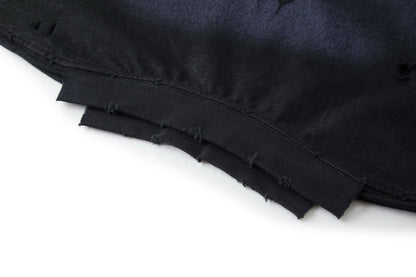 T-SHIRT UPSIDE DOWN PARIS MOON OVERSIZE EN NOIR DÉLAVÉ BLNCG