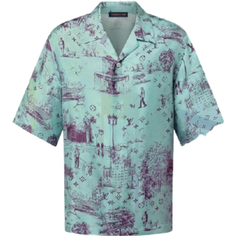 Ensemble lv  Printed Silk Chemise