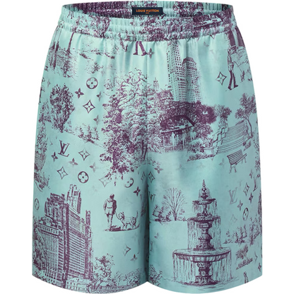 Ensemble lv  Printed Silk Shorts