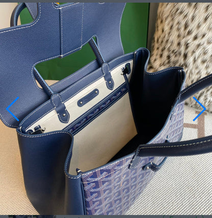 Sac cabas Saigon Blue navy facture