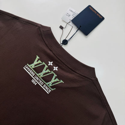 Tee-shirt lv délavé ornementé en coton