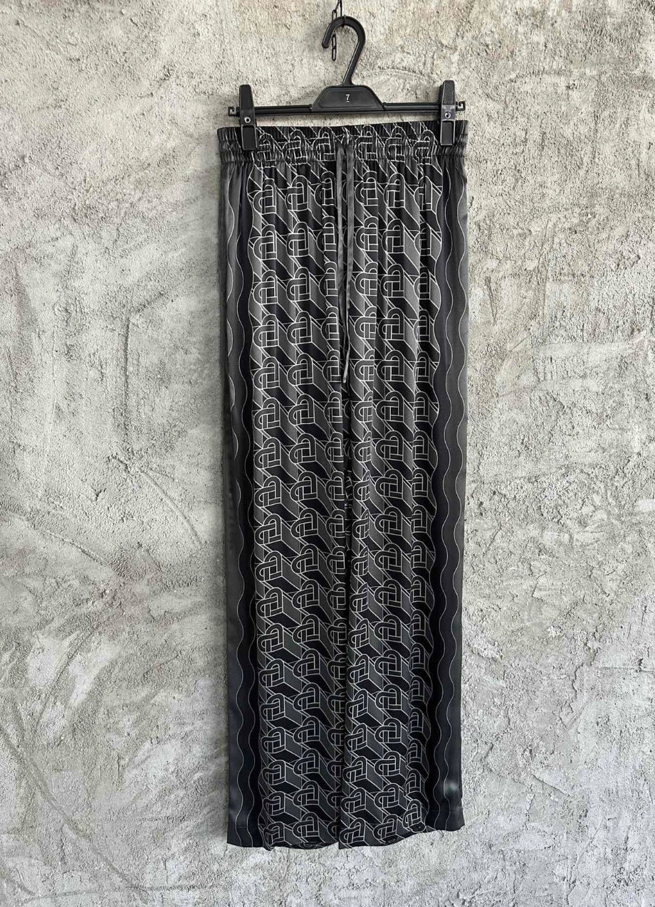 Casa B black silk shirt/pants