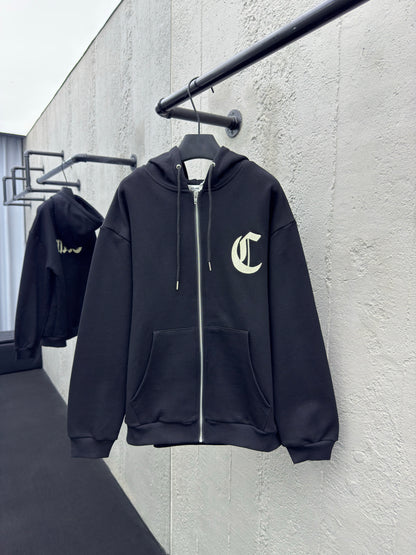 Veste Cln Zippée noir & blanche