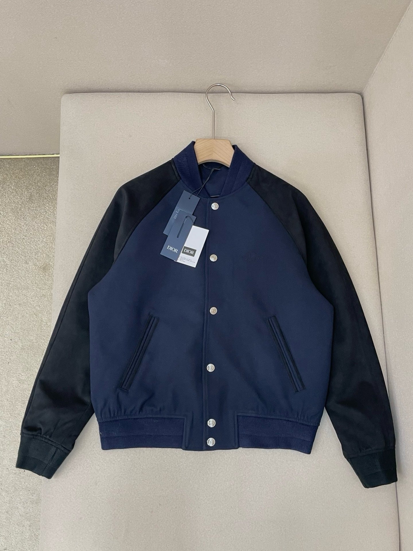 Blouson CD Varsity cuir d’agneau