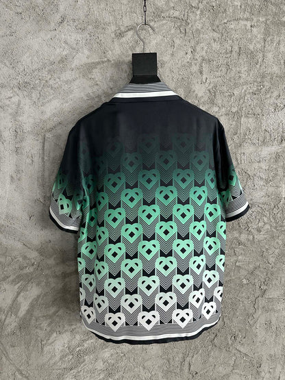 CASAB ENSEMBLE  chemise en soie en dégradé à motif monogrammé
