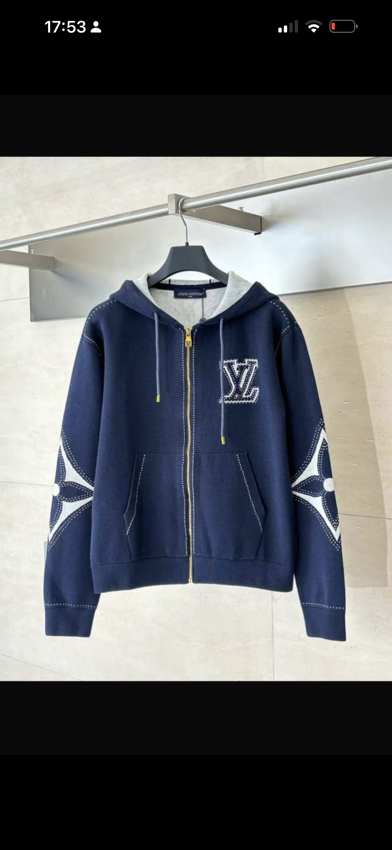 Sweat capuche motif Zippee Intarsia Lv 10/10 📦⚡️🚚 bleu nuit