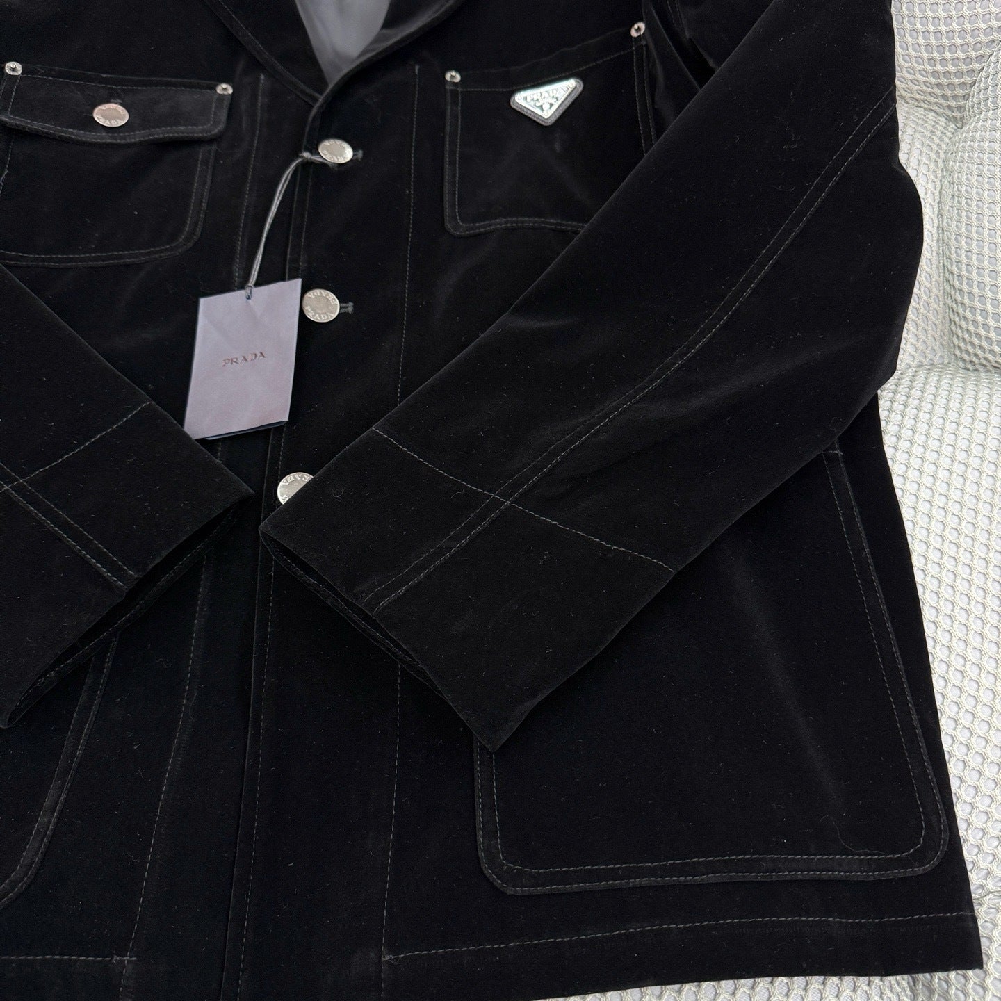 Prda Velvet Denim blouson