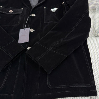 Prda Velvet Denim blouson
