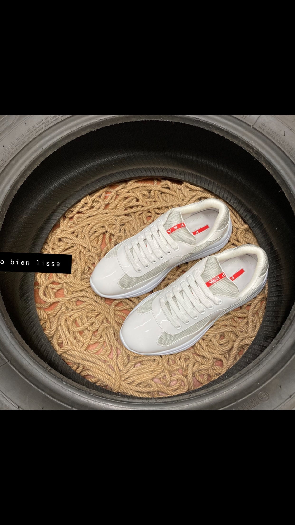 Sneakers Prd America ´ s Cup  tissu bike lisse white