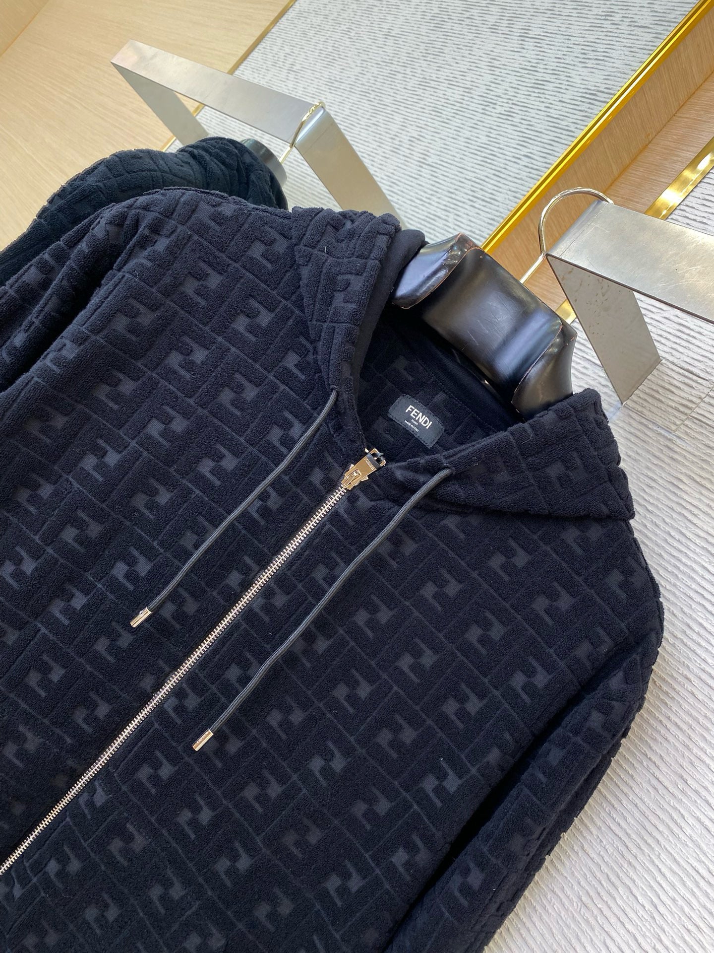 Blouson Sweat-shirt en jersey noir FF 10/10
