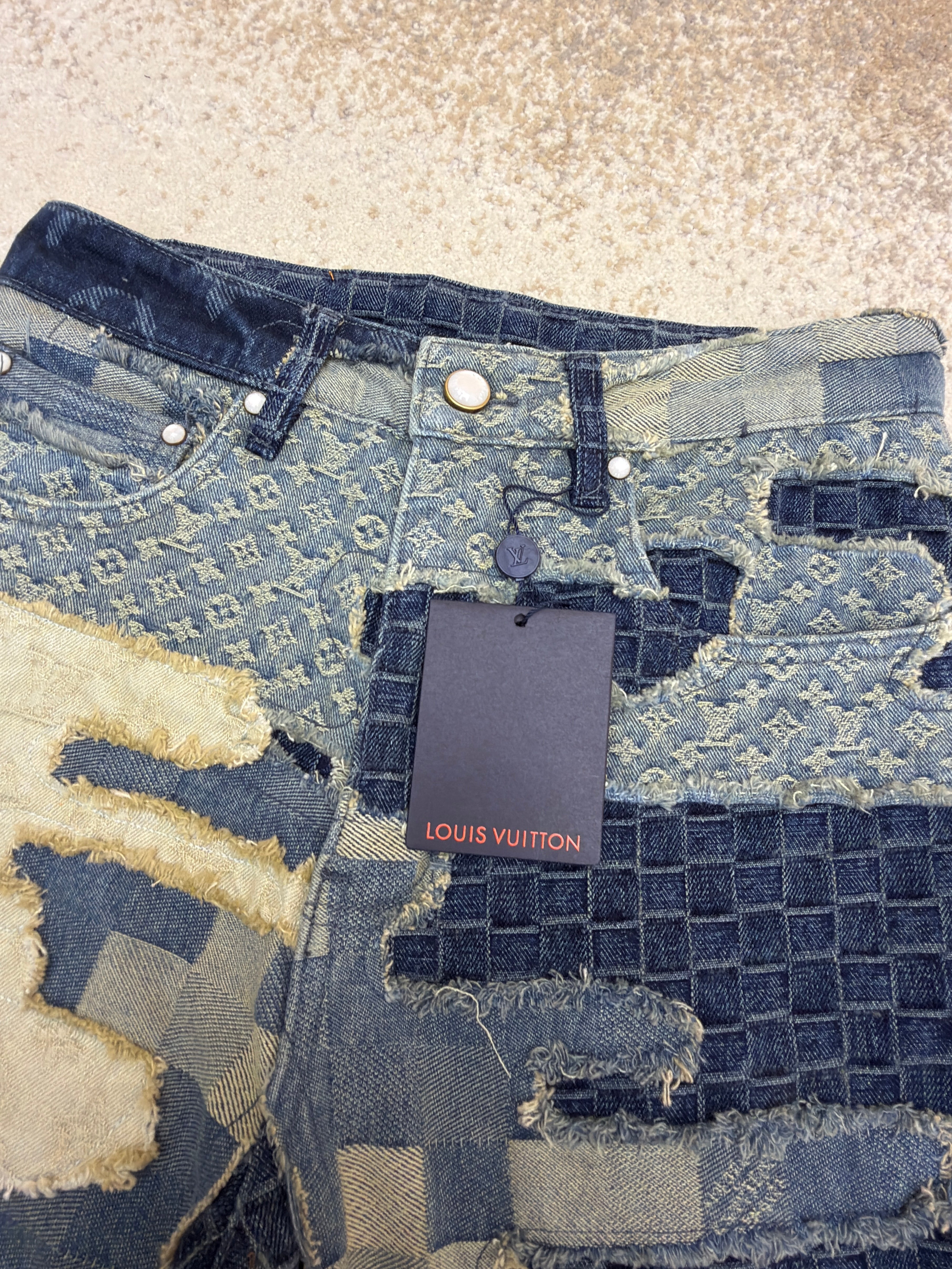 Pantalon droit Monogram en denim lv