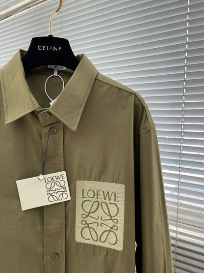 Chemise Loew en coton kaki 10/10