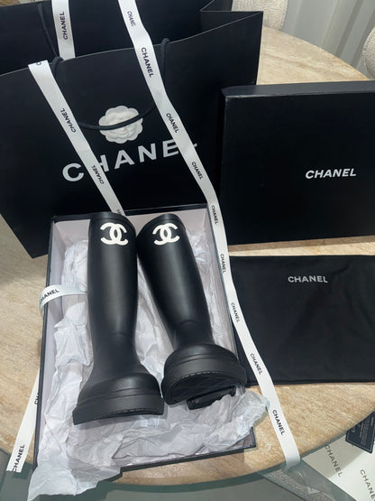 Bottes Chnl noir FEMME 10/10 ⚡️📦🚚