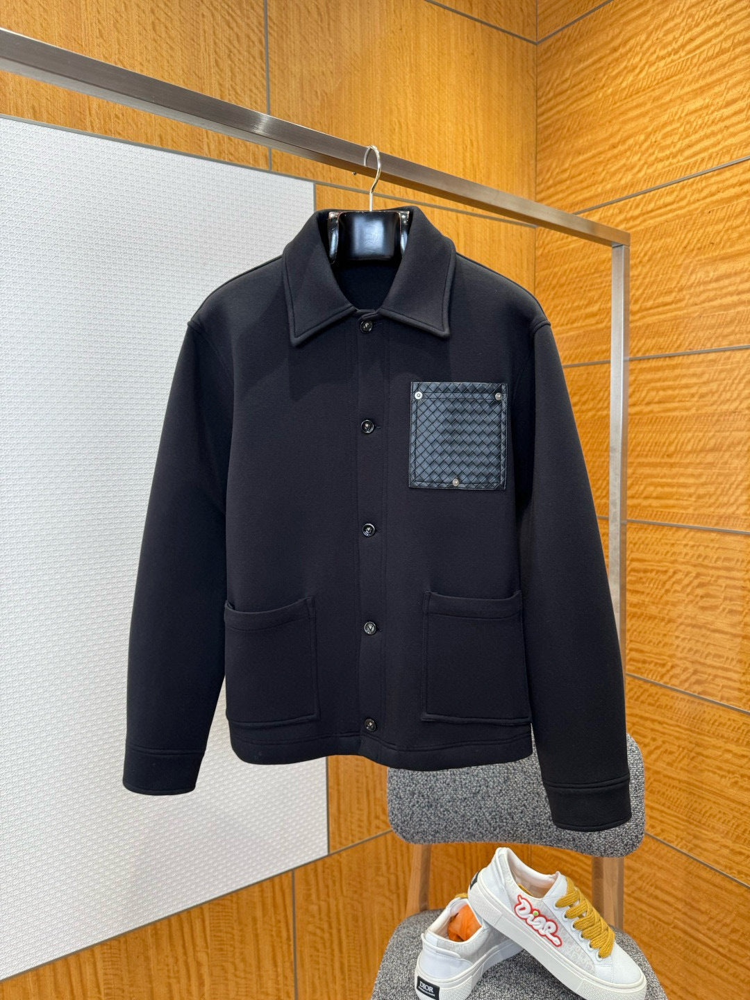 Veste utilitaire en laine et cachemire Loew