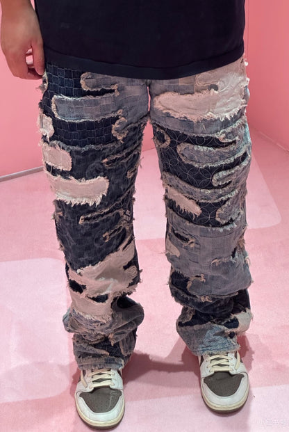 Pantalon droit Monogram en denim lv