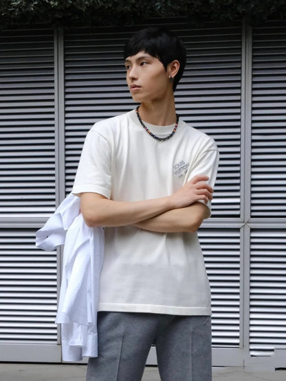 Haut en coton à manches courtes et col rond lv + sac