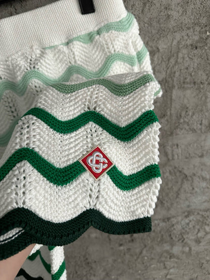 Casab Wavy Gradient Pattern Shorts