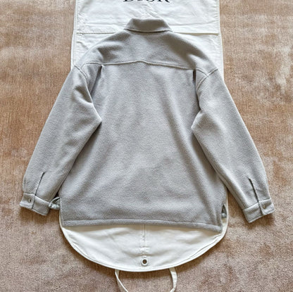 Surchemise zippée CD Couture Molleton de coton et laine mélangés gris