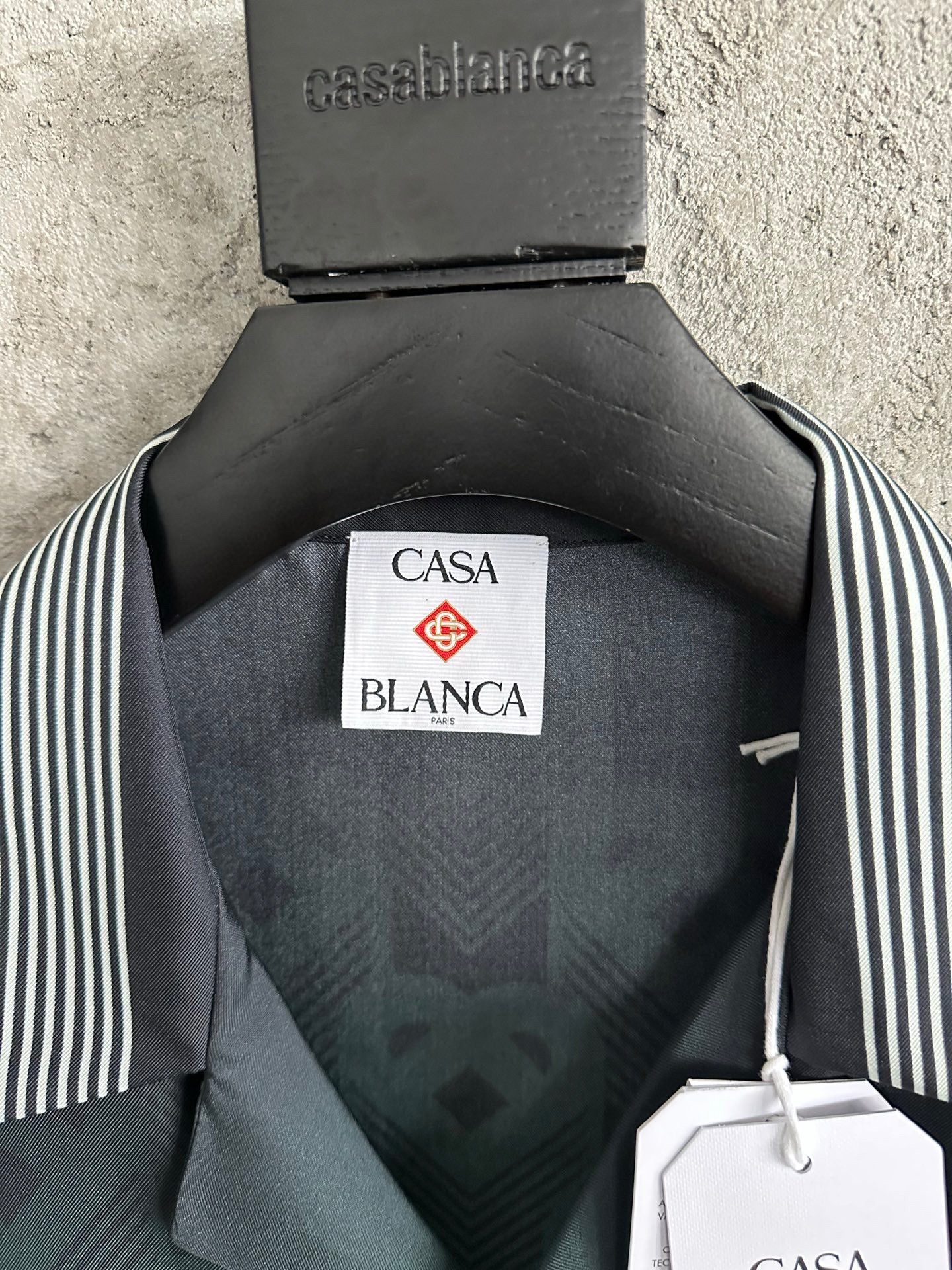 CASAB ENSEMBLE  chemise en soie en dégradé à motif monogrammé