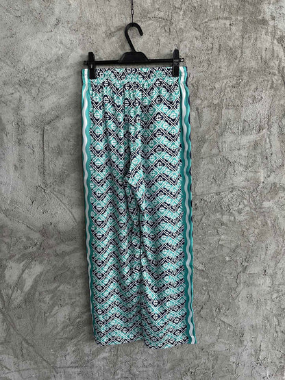 MONOGRAM WAVE LONG SLEEVE SILK SHIRT CASA