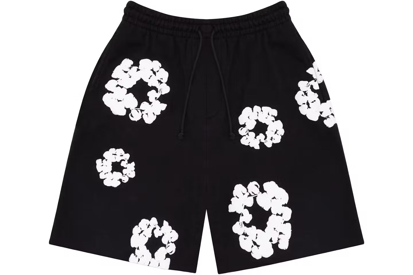 Denim Trs - short en Coton à imprimé graphique - Noir