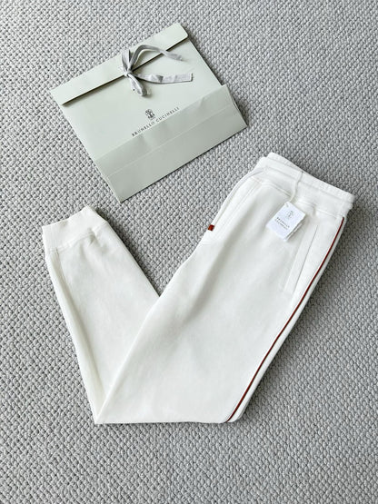 BRUNELLO CUCI Techno Cotton Zip-up Hoodie In White