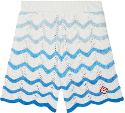 Wavy Gradient Crochet Shorts