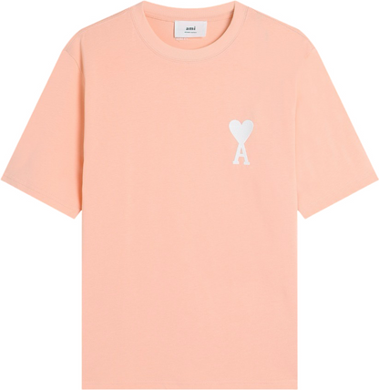 T-shirt Saumon à petit logo ami de cœur blanc