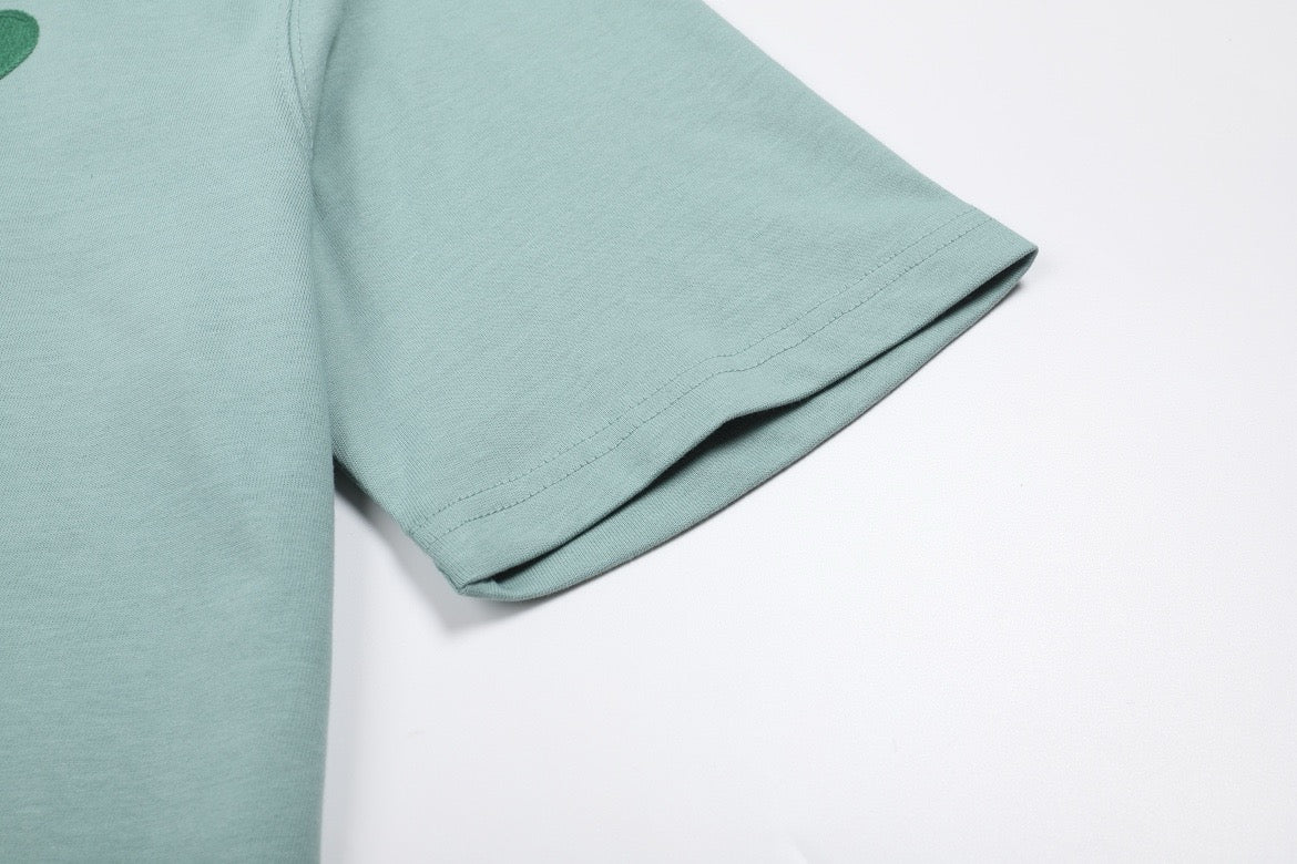T-shirt pastels à petit logo ami de cœur vert foncé