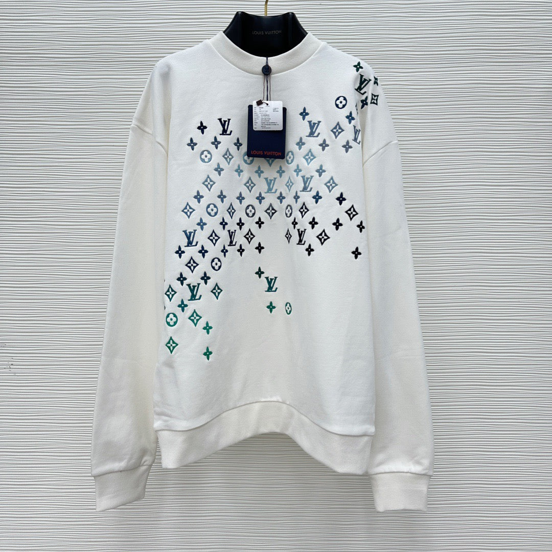 Sweat brodé en coton lv