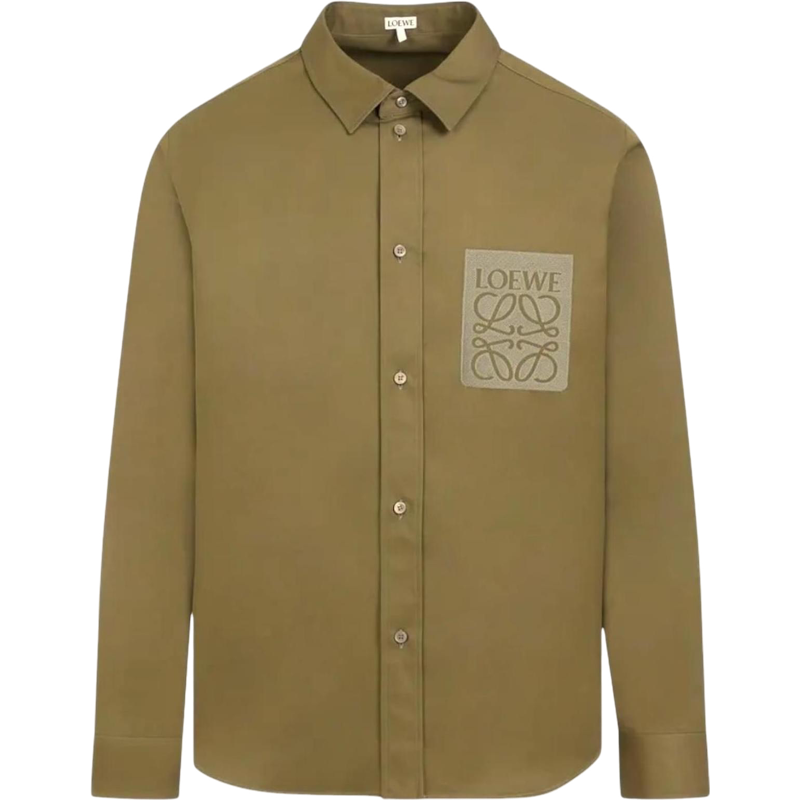 Chemise Loew en coton kaki 10/10