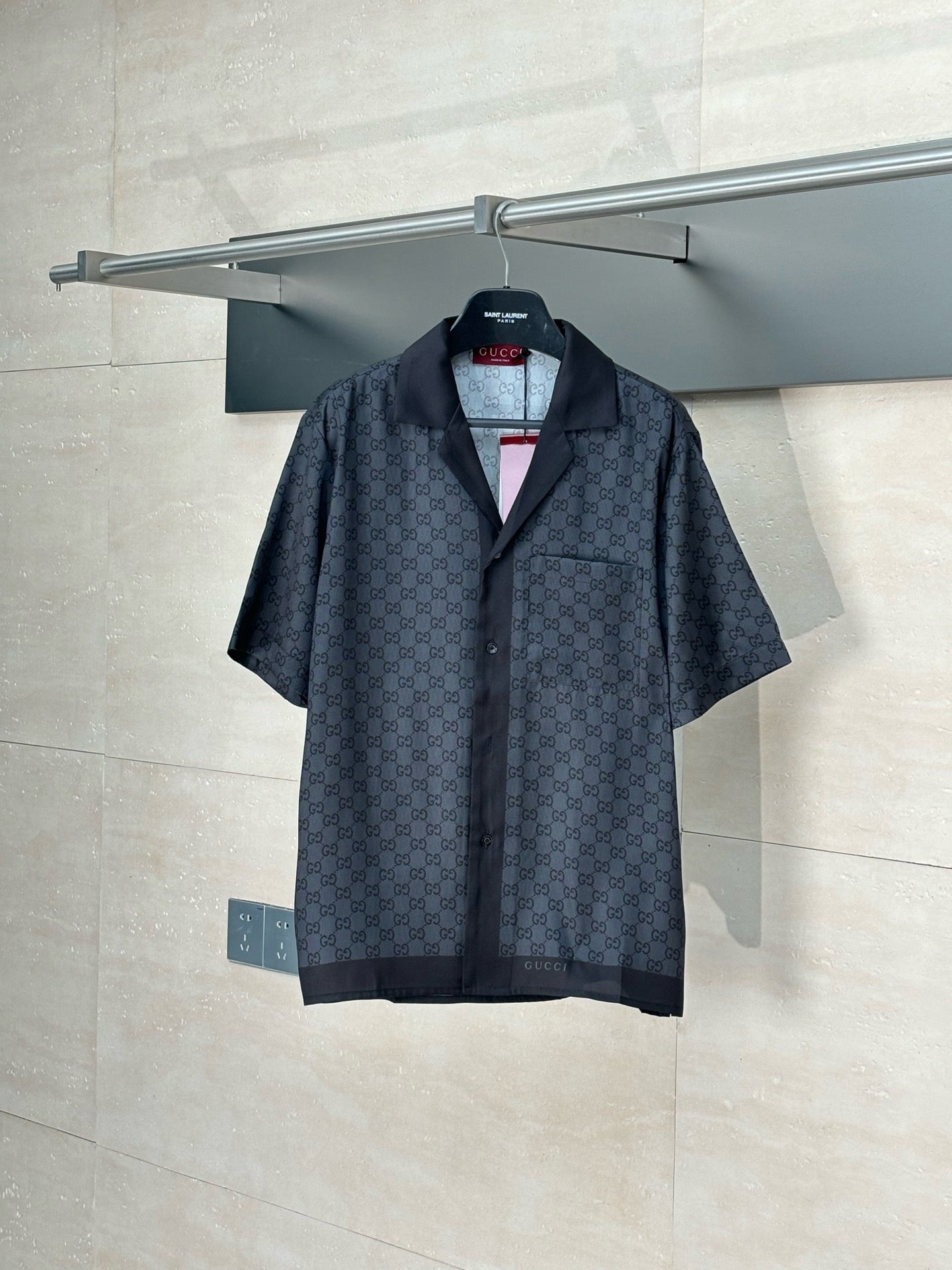 ENSEMBLE CHEMISE EN SOIE AVEC GG BLACK